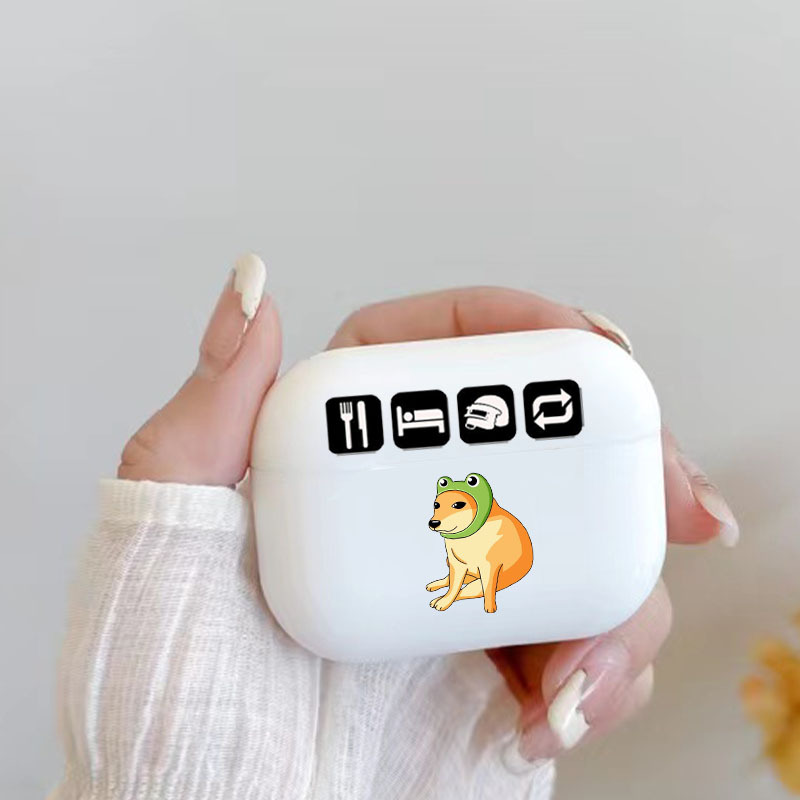 For Apple AirPods Corgi Puppy Earpods Case 3D Cute Cartoon Shiba Inu Dog  Wireless Earphone Headphone Box Cover for Airpods 2