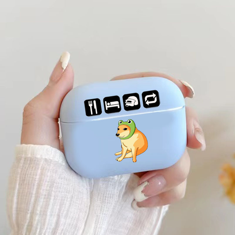For Apple AirPods Corgi Puppy Earpods Case 3D Cute Cartoon Shiba Inu Dog  Wireless Earphone Headphone Box Cover for Airpods 2