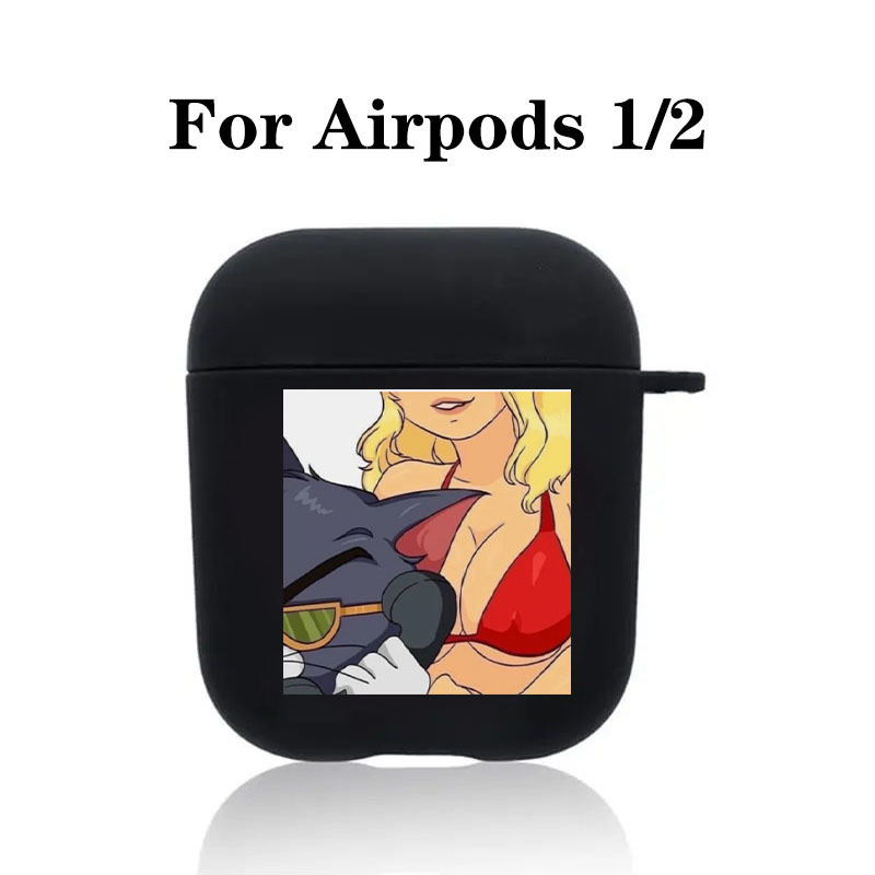 Air Pods Case Girl, Silicone Cat Cover