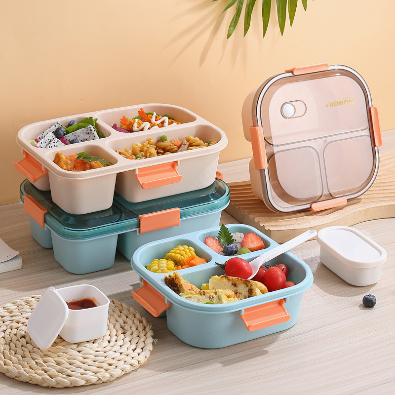 Microwave Safe Glass Lunch Box For Students And Office Workers, With  Dividers For Portable Meals, Refrigerator Storage And Preservation