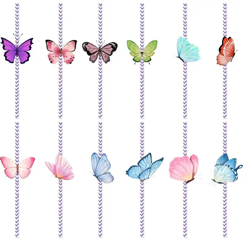 Creative Butterfly Plastic Straws - Reusable And Replacement Straws For  Party Decoration, Birthday Gifts, And Art Craft Ornaments - Temu