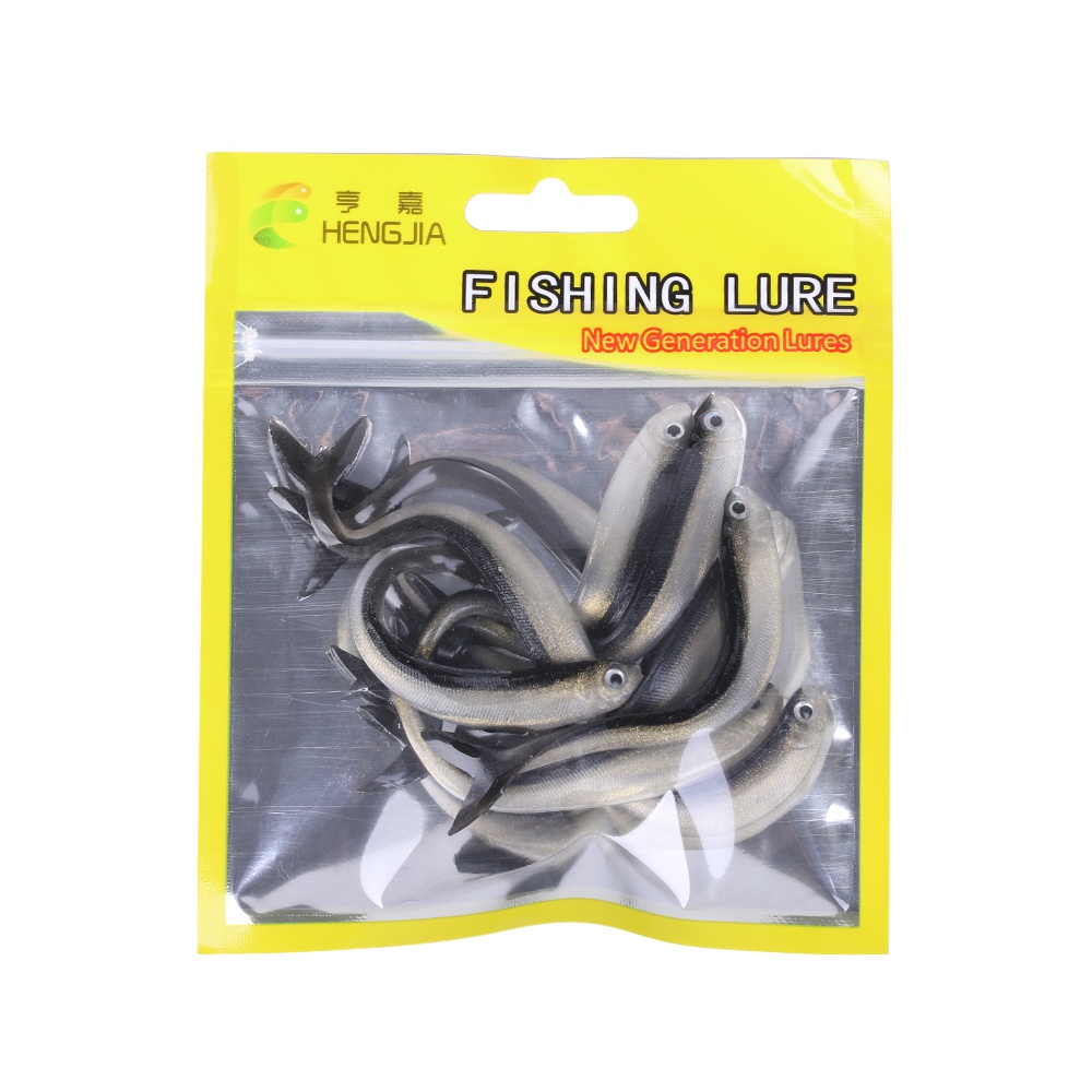 Silicone Silver Soft Shrimp Maggot Fishing Bait Jig Head Worms