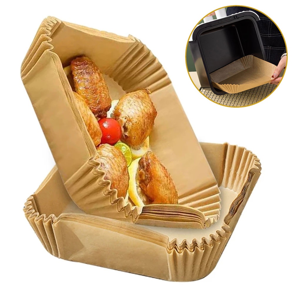50 Pcs of Disposable Packaging Paper Air Fryer Liner Oil-proof