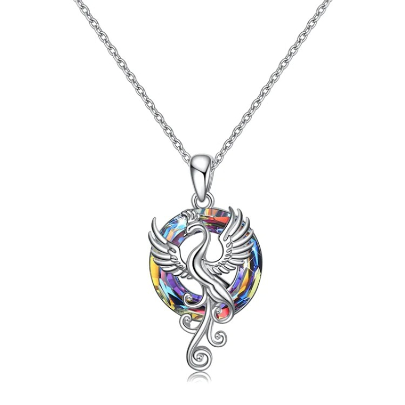 Fashionable Cute Firebird Crystal Pendant Necklace, Women's