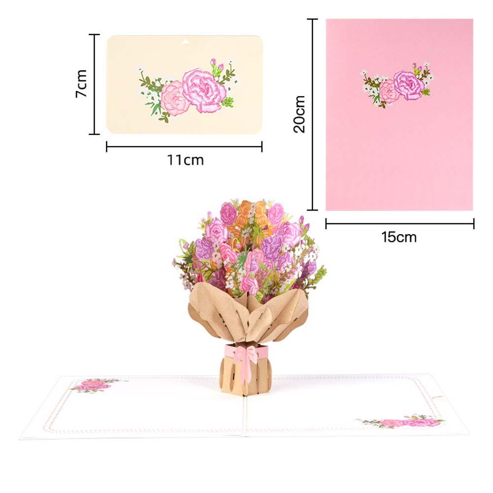 3D Pop Up Cartes De Voeux Fête Des Mères Fleurs Mignonnes Carte De