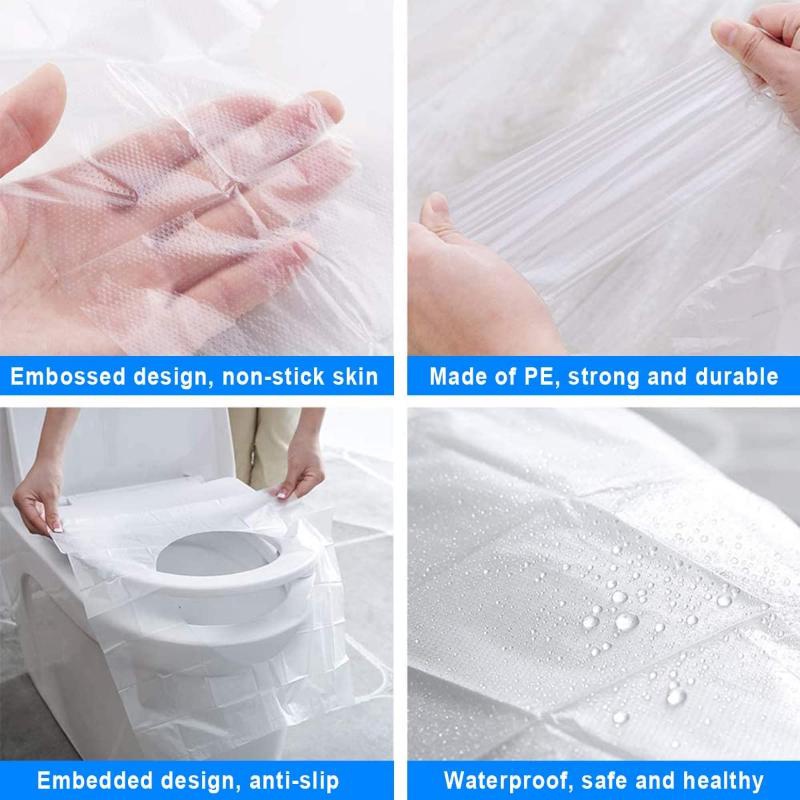 Disposable Plastic Toilet Seat Cover Waterproof Non Slip - Temu