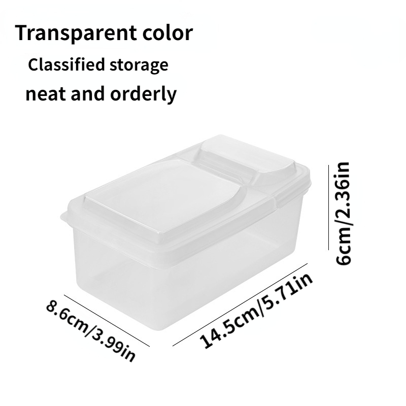 1pc Multi-grid Spice Storage Box, Modern Solid Color Plastic Seasoning Box  For Kitchen