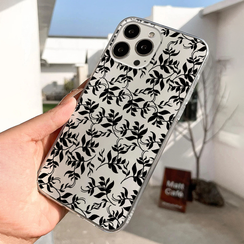 Funda Teléfono Gráfico Flores Hechas Silicona Iphone 14 Pro - Temu