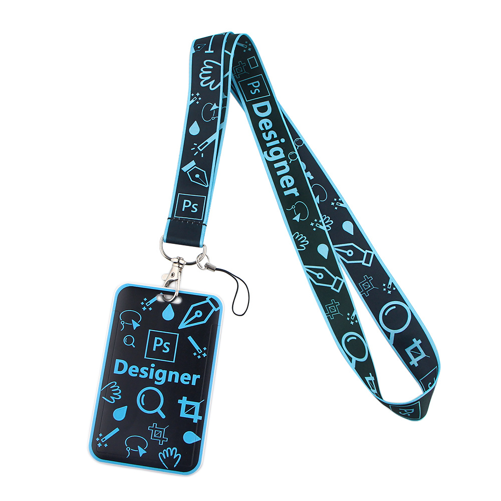 Badge Holder Lanyard Keychain Hard Case Id Holder, Cute Lanyards For Id  Card Holder, Fashion Lanyard Work Id Holder, Lanyard Keyring For Id Badges  And Keys - Temu