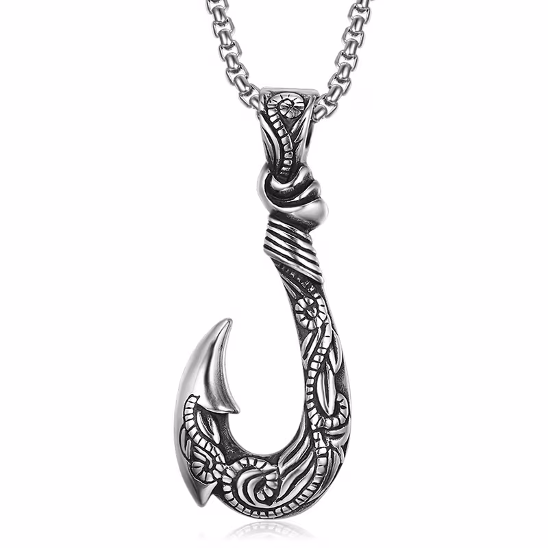 a sturdy vintage distressed pendant a hip hop style long fashionable ocean necklace accessory for men Product details 1