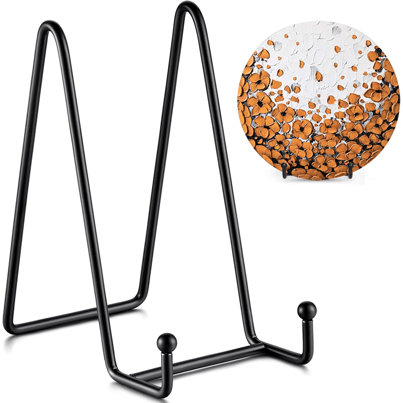 1pc Iron Plate Rack Bowl Dish Display Stand, Simple And Easy