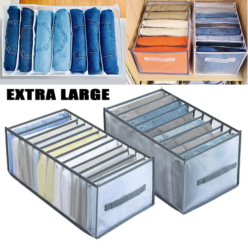 Extra Large Closet Organizers And Storage, Draw Clothes Organizer, Shirt  Organizer Jean Organizer For Closet, Wardrobe Closet Organizer For T-shirts,  Sweater, Legging, Stocking, Underwear, Skirts, Jeans, Pants Bedroom  Accessories - Temu United