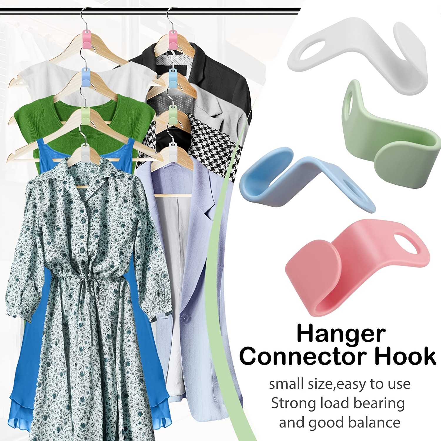 5pcs Clothes Hanger Connector Hooks, Magic Hanger Hooks Heavy Duty