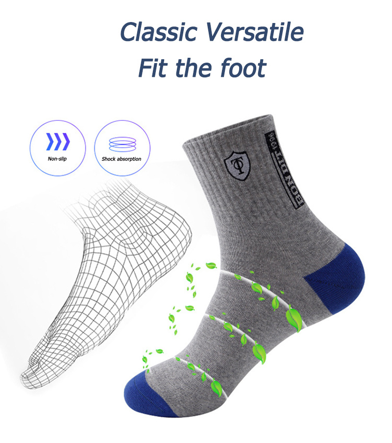 5 Pairs Men's Sports Socks - Breathable Moisture-Wicking, Reinforced Toe & Heel, All-Season Thin Comfort for Basketball Gym Casual Wear (EU 38-43), Basketball Socks | Flexible Socks | Durable Comfort Socks