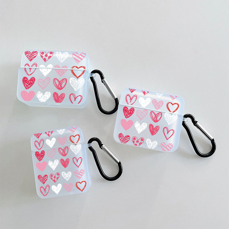 

The Heart Graphic Pattern Headphone Case For Apple Airpods1/2, Airpods3, Airpods Pro Airpods Pro (2nd Generation)
