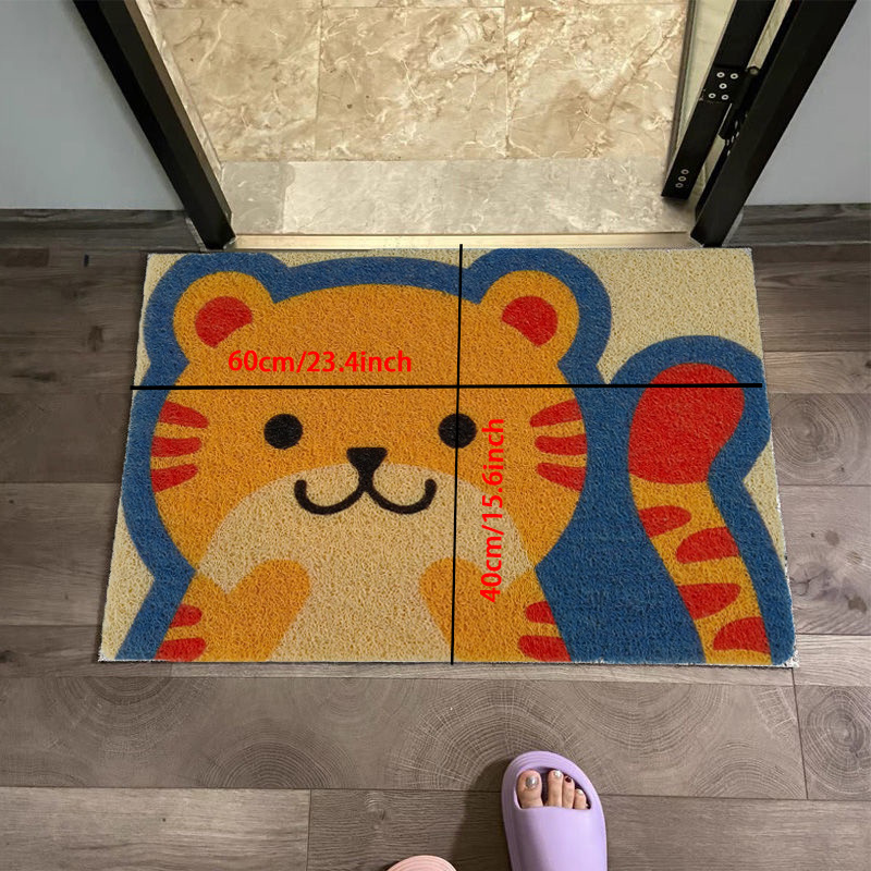 Silk Ring Door Mats, Cute Cat Bathroom Anti-skid Rug, Entrance Door Carpet Waterproof  Doormat Bedside Foot Mat Silk Ring Anti-skid Living Room - Temu