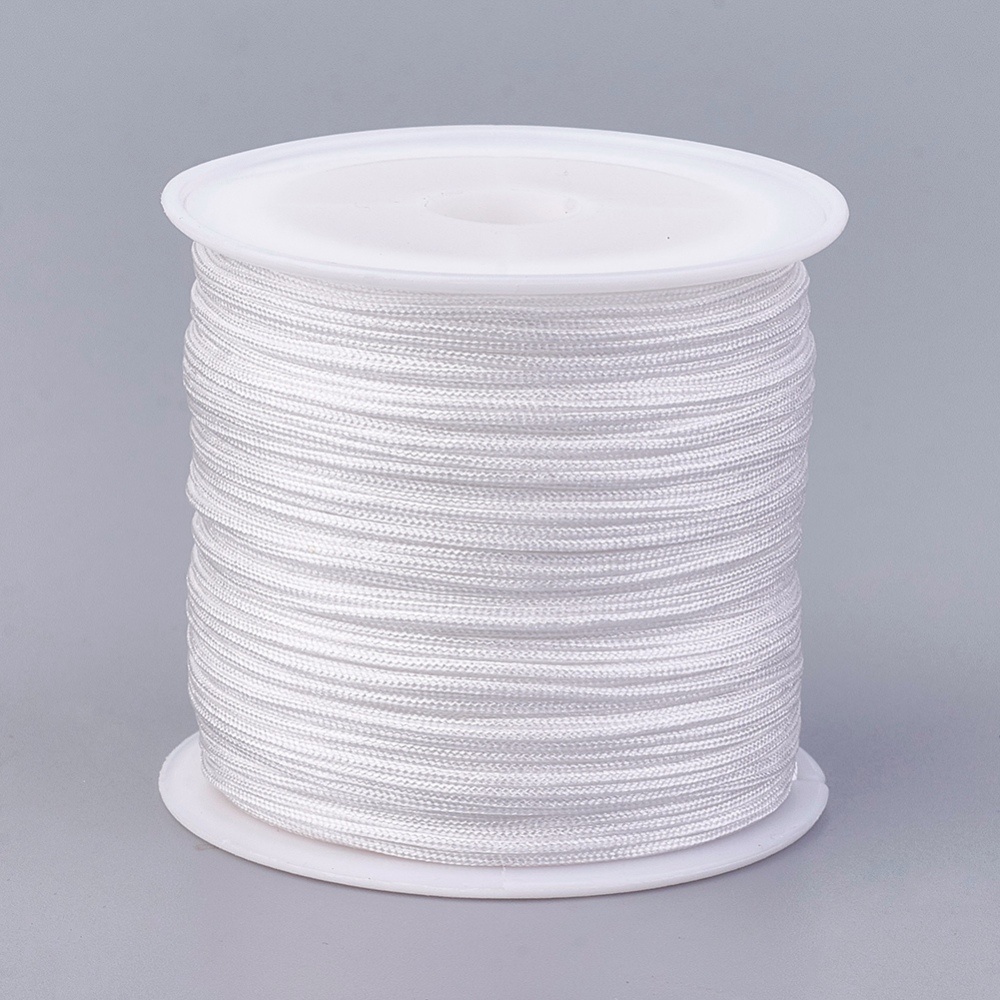 

1 Roll Nylon Thread Nylon String Jewelry Bead Cord For Custom Woven Jewelry Making White 0.8mm About 49.21 Yards (45m)/roll
