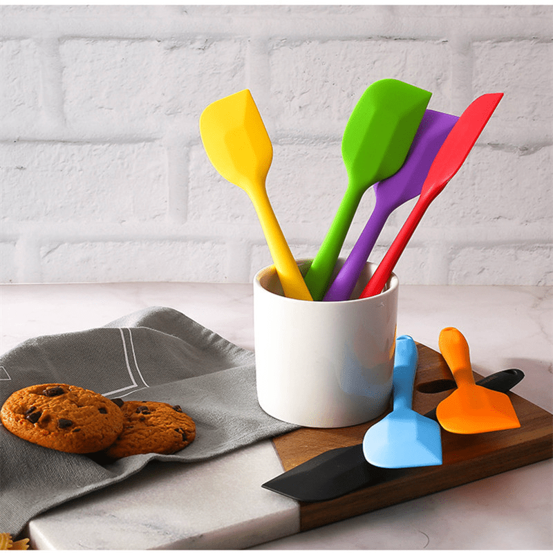 2pcs, Silicone Cream Scraper, Cake Spatula, Butter Spatula, Baking Butter  Spatula, Butter Stirring Spatula, Baking Spatula, Bread Spatula, Jam Spatuls