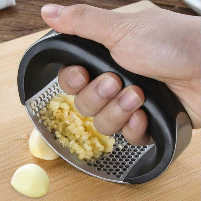 Stainless Steel Garlic Press Crusher Vegetables Ginger Squeezer Masher  Handheld Ginger Mincer Tools Kitchen Cooking Accessories