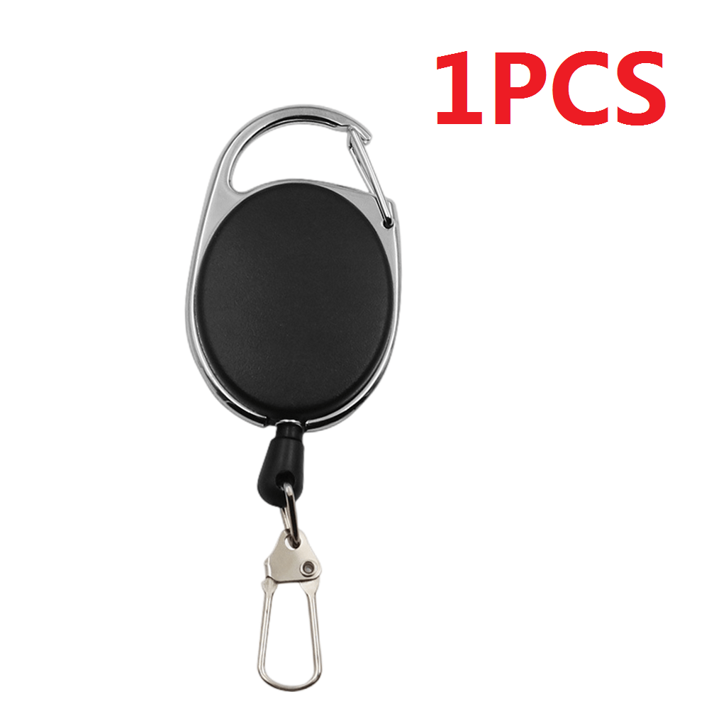 1-4pcs Retractable Key Chain Reel Badge Holder Fly Fishing Zinger
