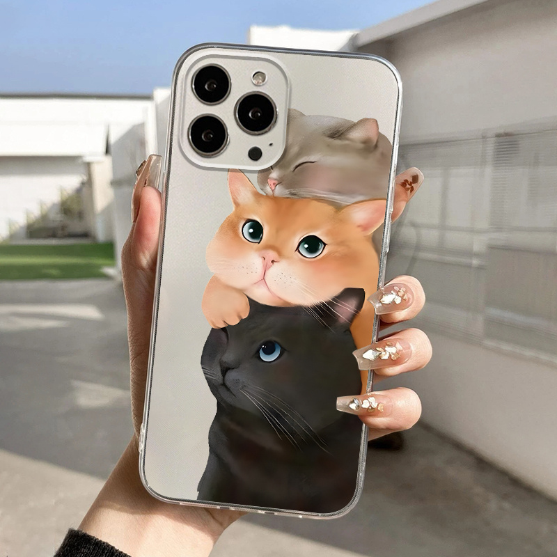 

Lovely Cats Graphic Pattern Print Silicone Protective Phone Case High Quality Protective Phone Case For Iphone 14 11 Xs Xr X 7 8 6s Mini Plus Pro Max Se Gift For Birthday/easter/boy/girlfriend