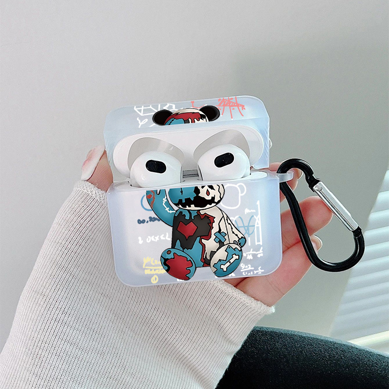 Gradient Bear With Lanyard Beads Pattern Letter D & Heart Earphone Case For  Airpods1/2, Airpods3, Pro, Pro (2nd Generation)headphone Luxury Silicone  Cover Soft Headphone Cases - Temu United Arab Emirates
