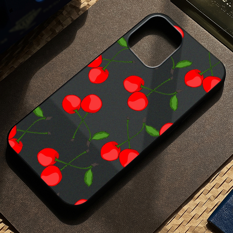 

Red Cherry Graphic Pattern Print Silicone Protective Phone Case High Quality Protective Phone Case For Iphone 14 13 12 11 Xs Xr X 7 8 6s Mini Plus Pro Max Se Gift For Birthday/easter/boy/girlfriend