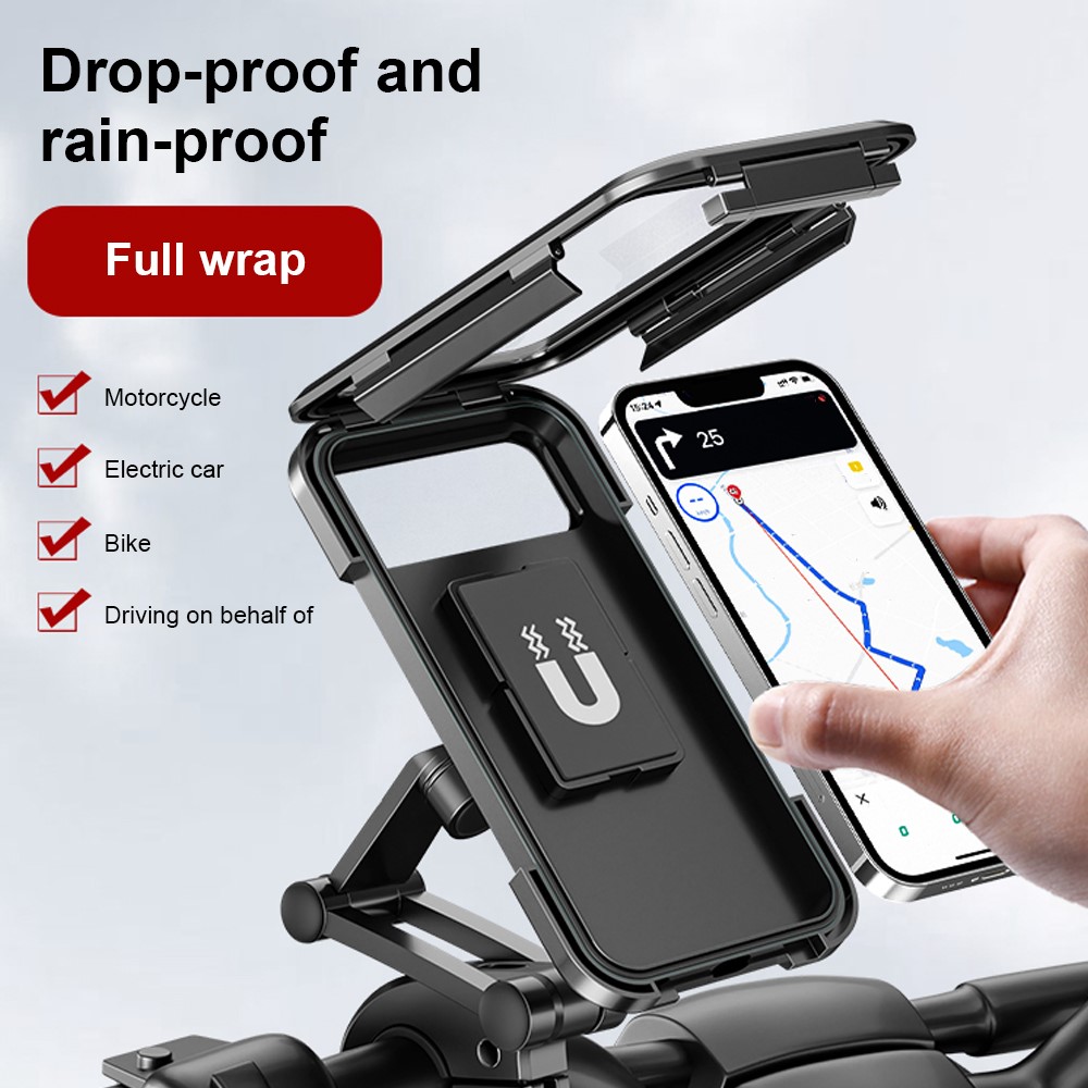 Waterproof Bicycle Motorcycle Phone Holder Case Touch Screen Anti-vibration  360°rotation Electric Bike Mtb Scooter Treadmill Atv Bracket Mount Stand -  Temu Portugal