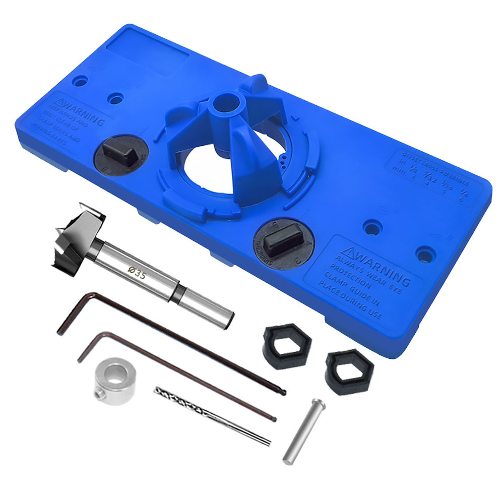 Concealed Hinge Jig Kit Woodworking Tool Drill Bit Hinge Drilling