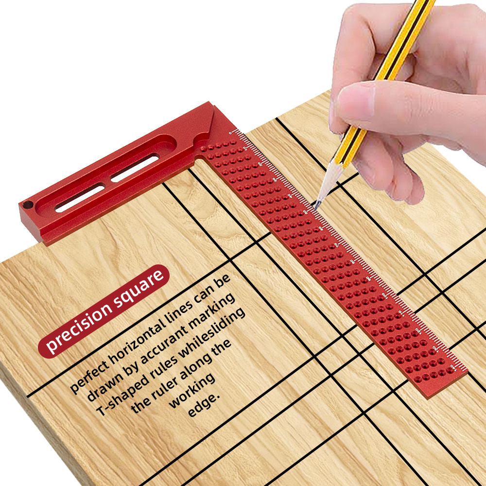 1pc 6 3 Inch Woodworking Cross Calibration Ruler Precision T Type Ruler 