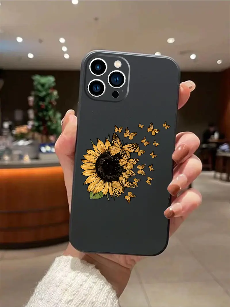 sunflower graphic pattern silicone phone case 14 - Temu Greece sunflower graphic pattern silicone phone case 14 - Temu Greece