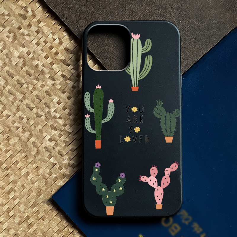 anti-fall silikon handyhlle mit fnf verschiedenen kaktus-motiven fr  iphone 14, 13, 12, 11 pro max, xs max, x, xr, 8, 7, 6, 6s mini, plus, wei,  geschenk zum geburtstag, fr in, ,