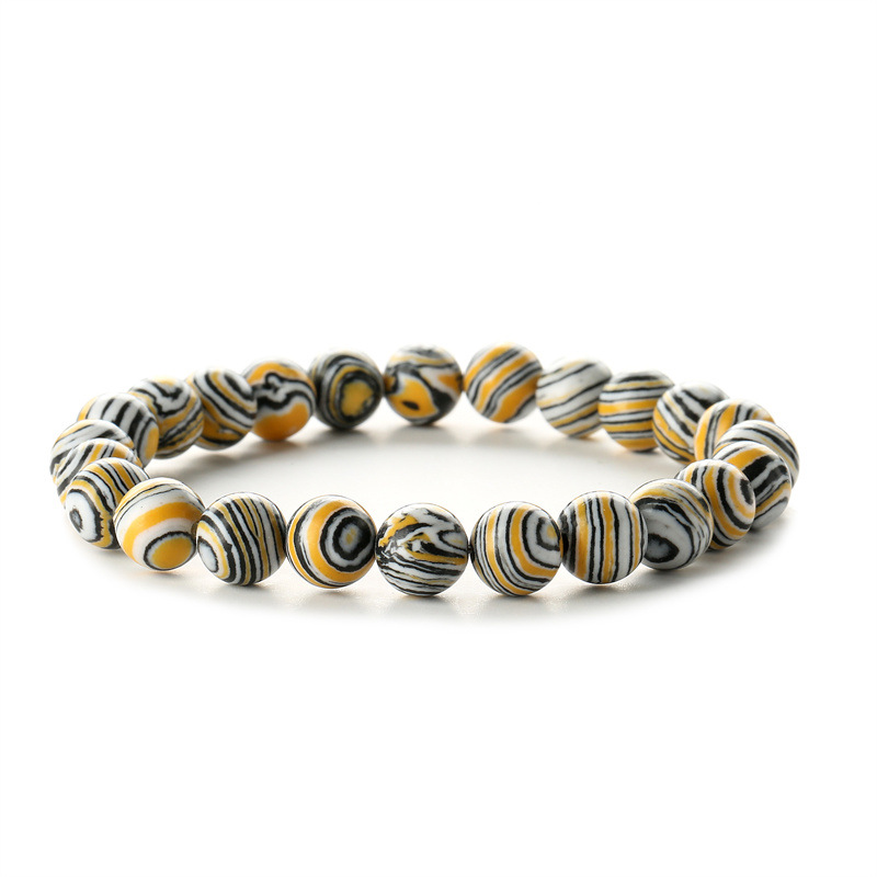 Natural Stone Cat Eye Malachite Bracelet 8mm Bead String