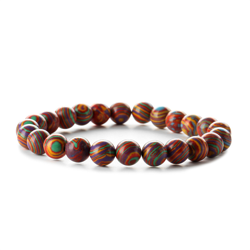 Natural Stone Cat Eye Malachite Bracelet 8mm Bead String