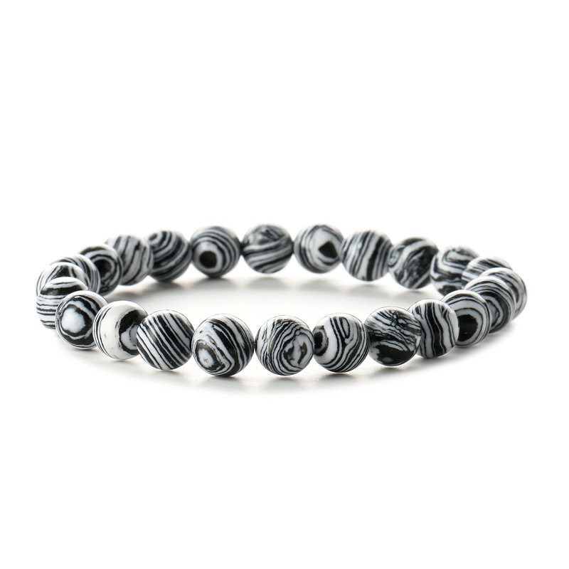 Natural Stone Cat Eye Malachite Bracelet 8mm Bead String