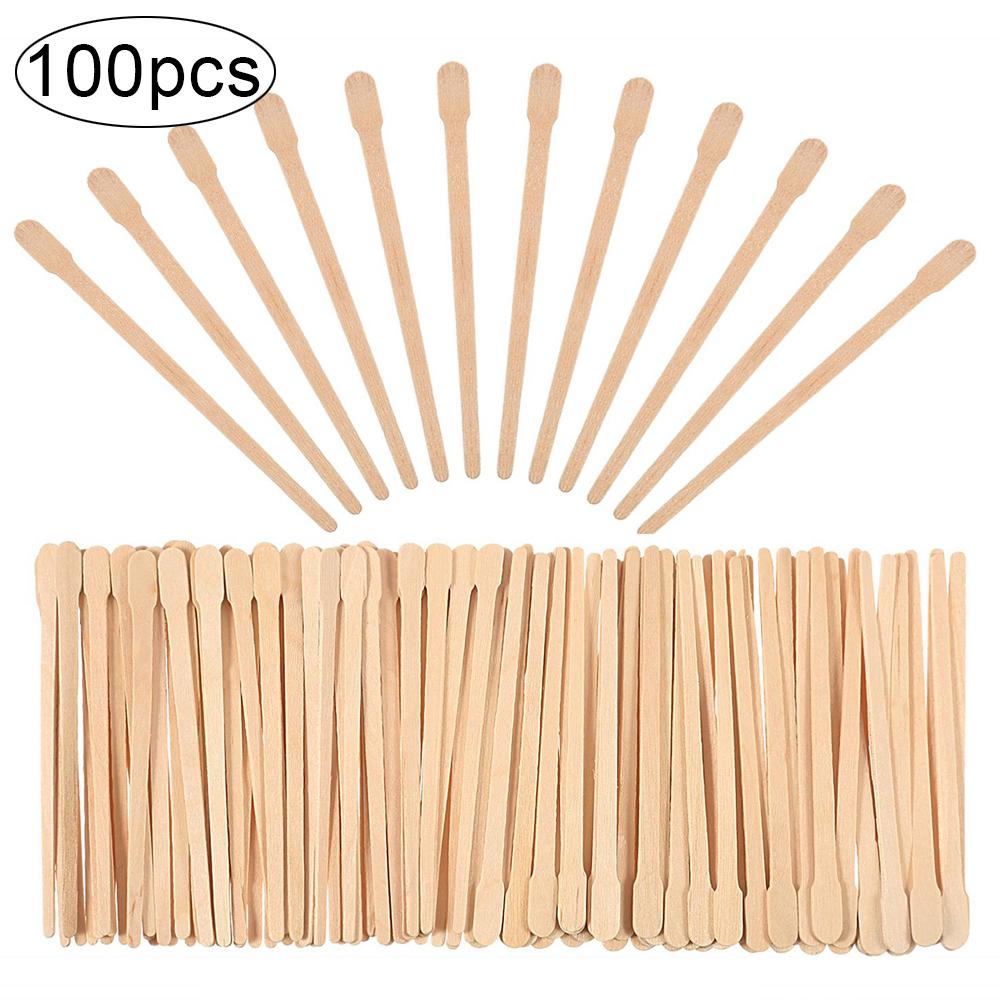 400 Count Natural Wooden Wax Sticks for Precise Hair Removal and Smooth  Skin - Perfect for Spa and Home Use