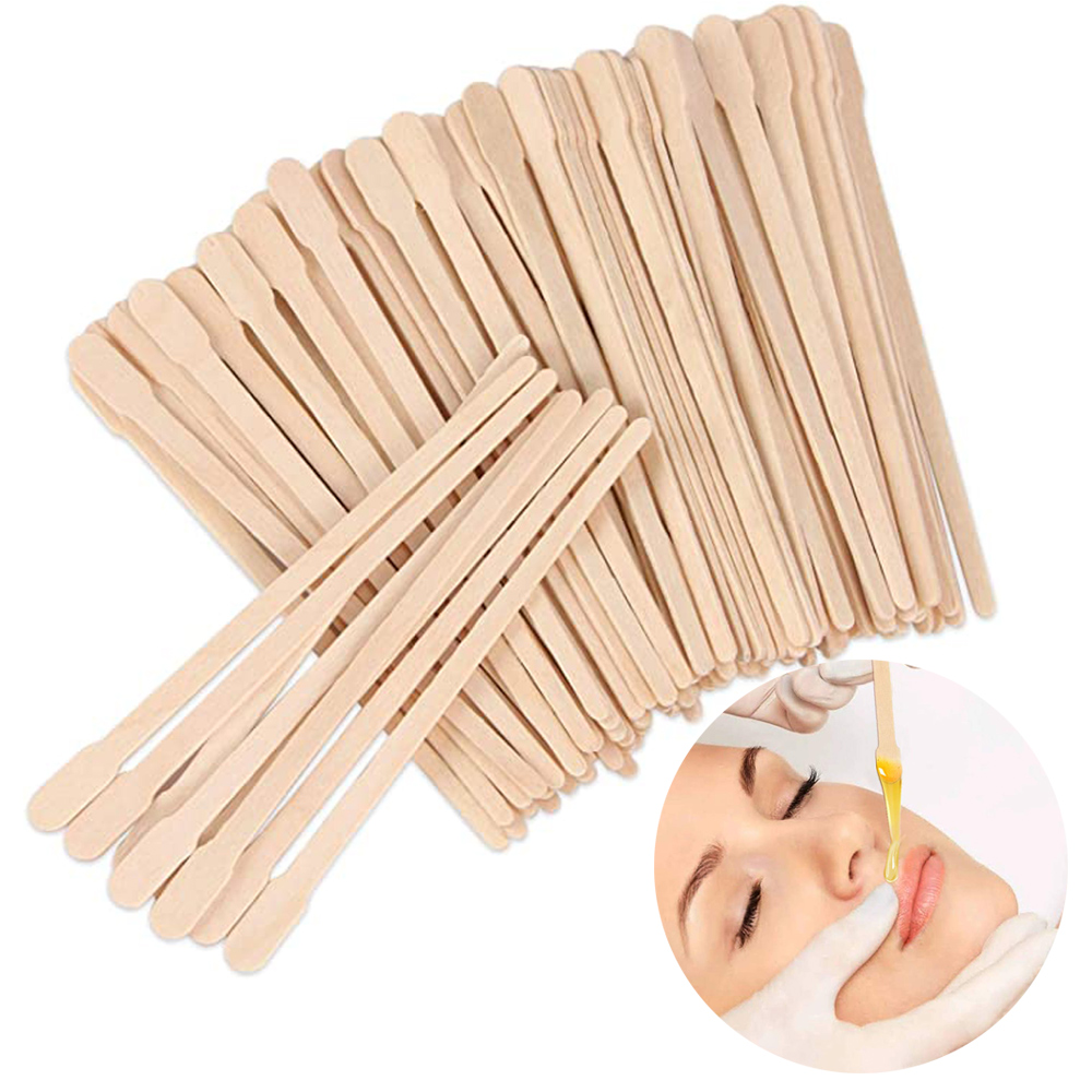 Wooden Wax Sticks - Eyebrow, Lip, Nose Small Waxing Applicator Sticks For  Hair Removal And Smooth Skin - Spa And Home Usage
