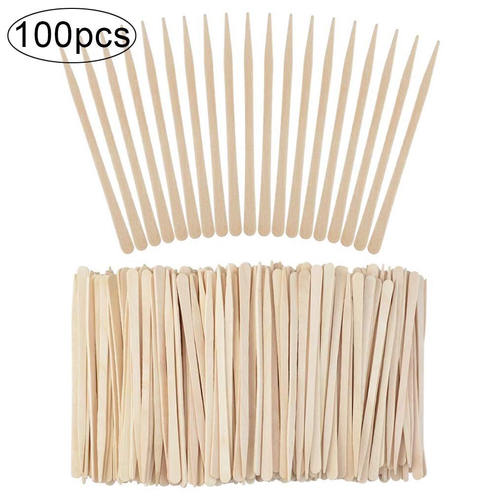 50 Pieces Wooden Waxing Applicators Sticks for Face & Eyebrows Wax Spatula  Hair Removal safety and non-toxic