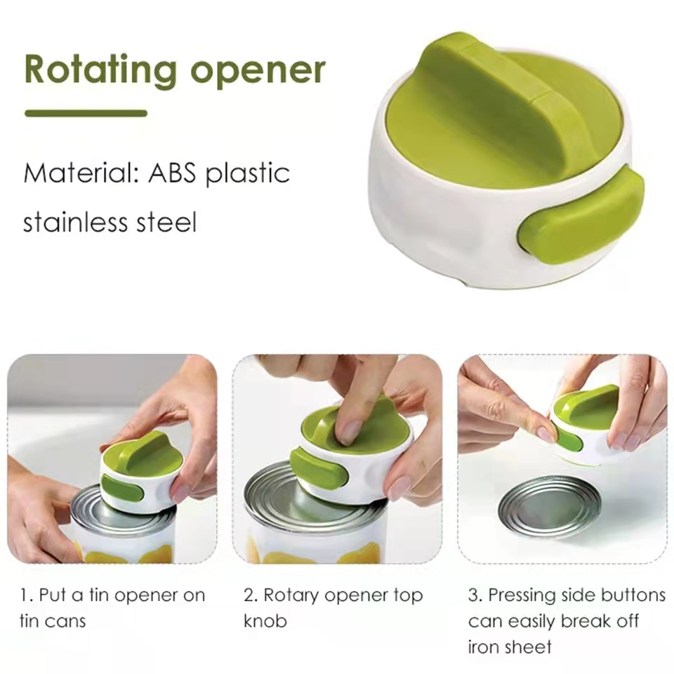 1pc Effort-saving Kitchen Manual Can Opener With Bottle Opener, Easy Twist Jar  Opener Tool