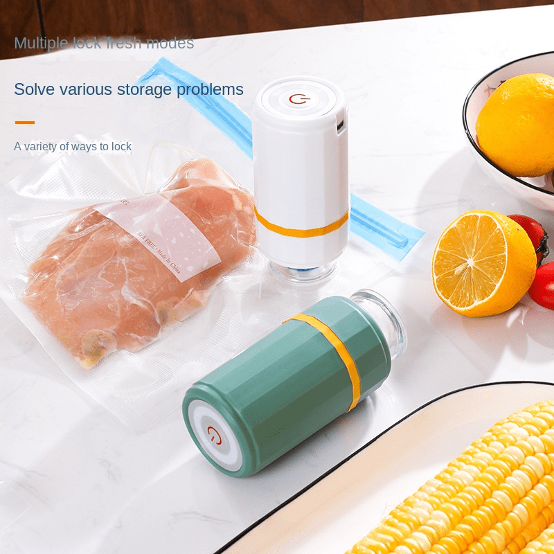 Rechargeable Handheld Mini Vacuum Pump Keep Food Fresh Usb Temu
