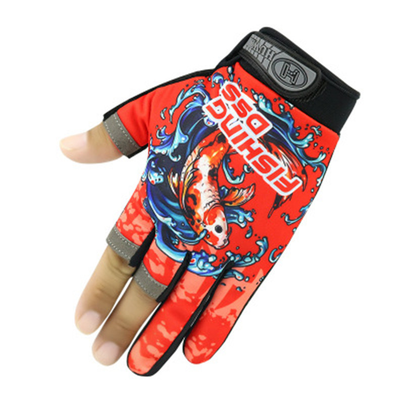 Unisex, Three-Finger Fishing Gloves, sea Fishing Fingerless Sunscreen Fishing  Gloves, Breathable Non-Slip Fly Fishing (Fishing red), Fishing Gloves -   Canada