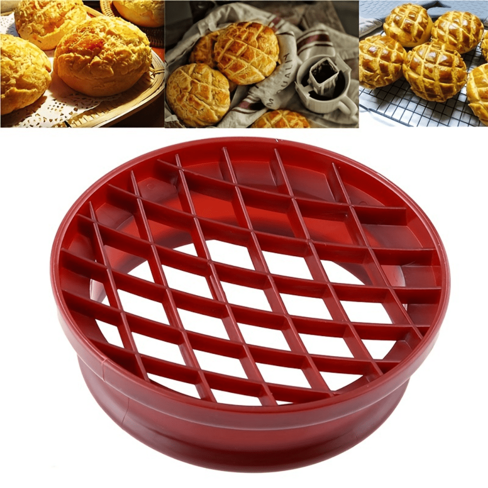 

1pc, Pineapple Bun Mold - Baking Tool For Bread, Cake, And Biscuit - Durable Plastic Lattice Design - Perfect For Home Kitchen Items And Kitchen Accessories