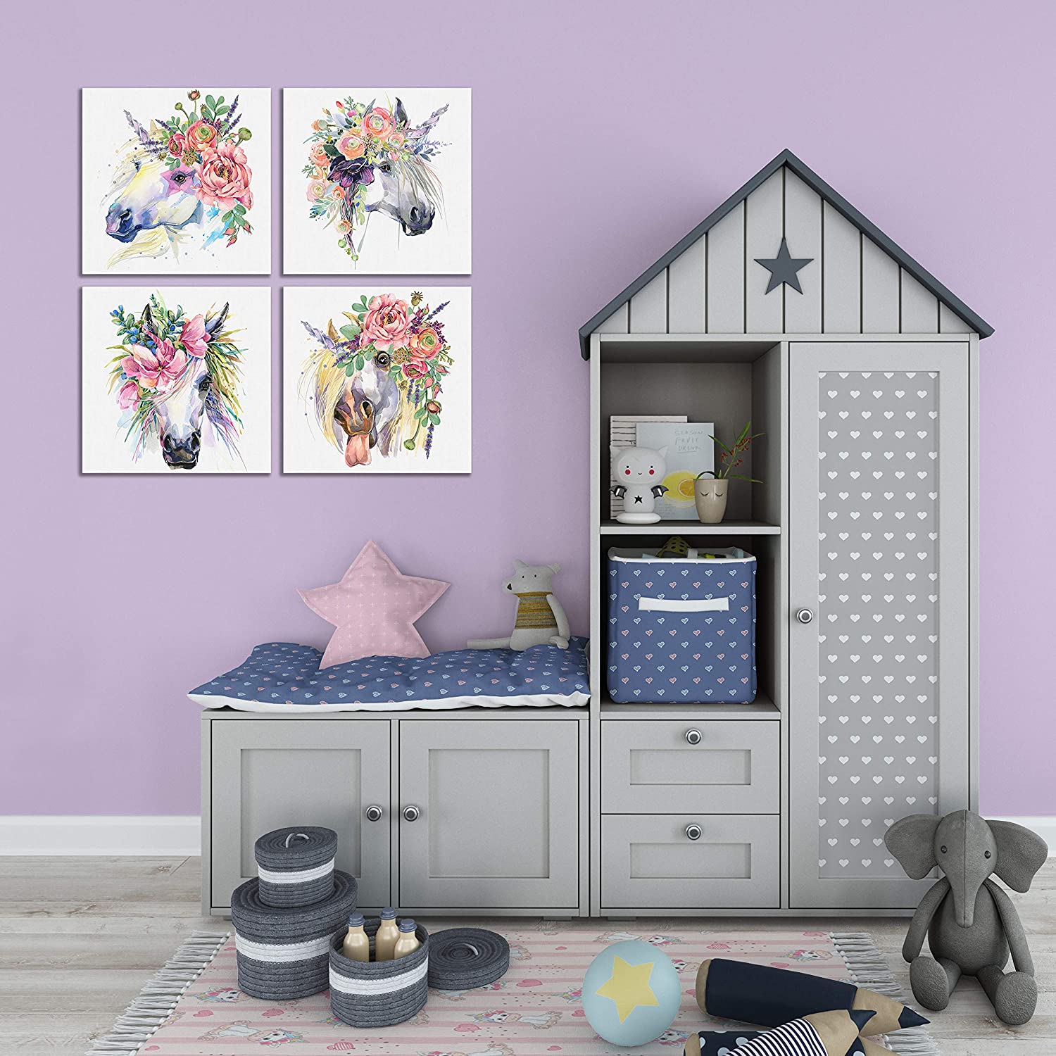 Nursery Art Print, Fairy Art Print, Cute Fairy Painting, Child's Room  Decor, Large Art Print for Girls Bedroom, Wall Art for Children Decor