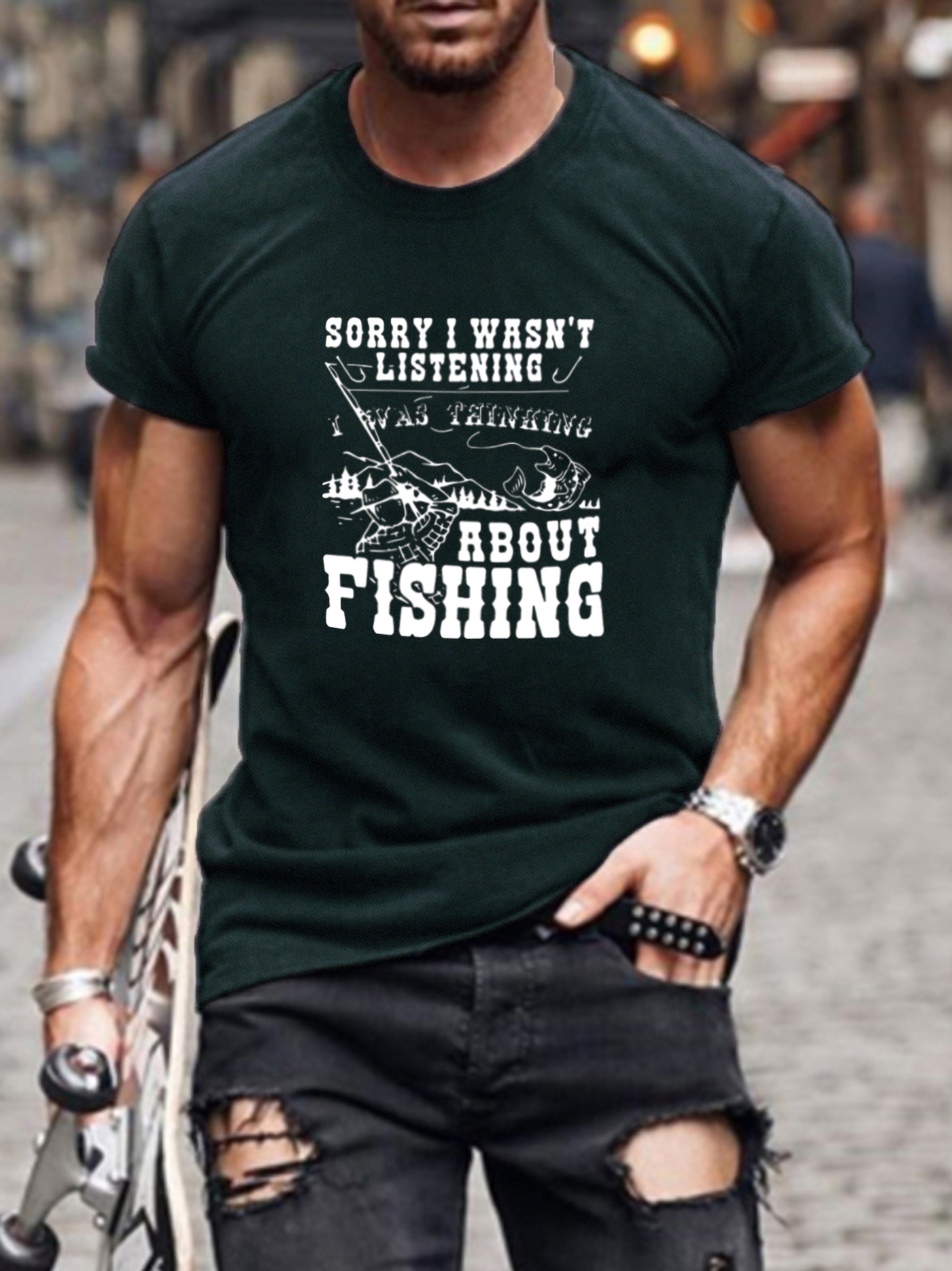 Men's Pullover Short Sleeves, Fishing Clothing T-shirts