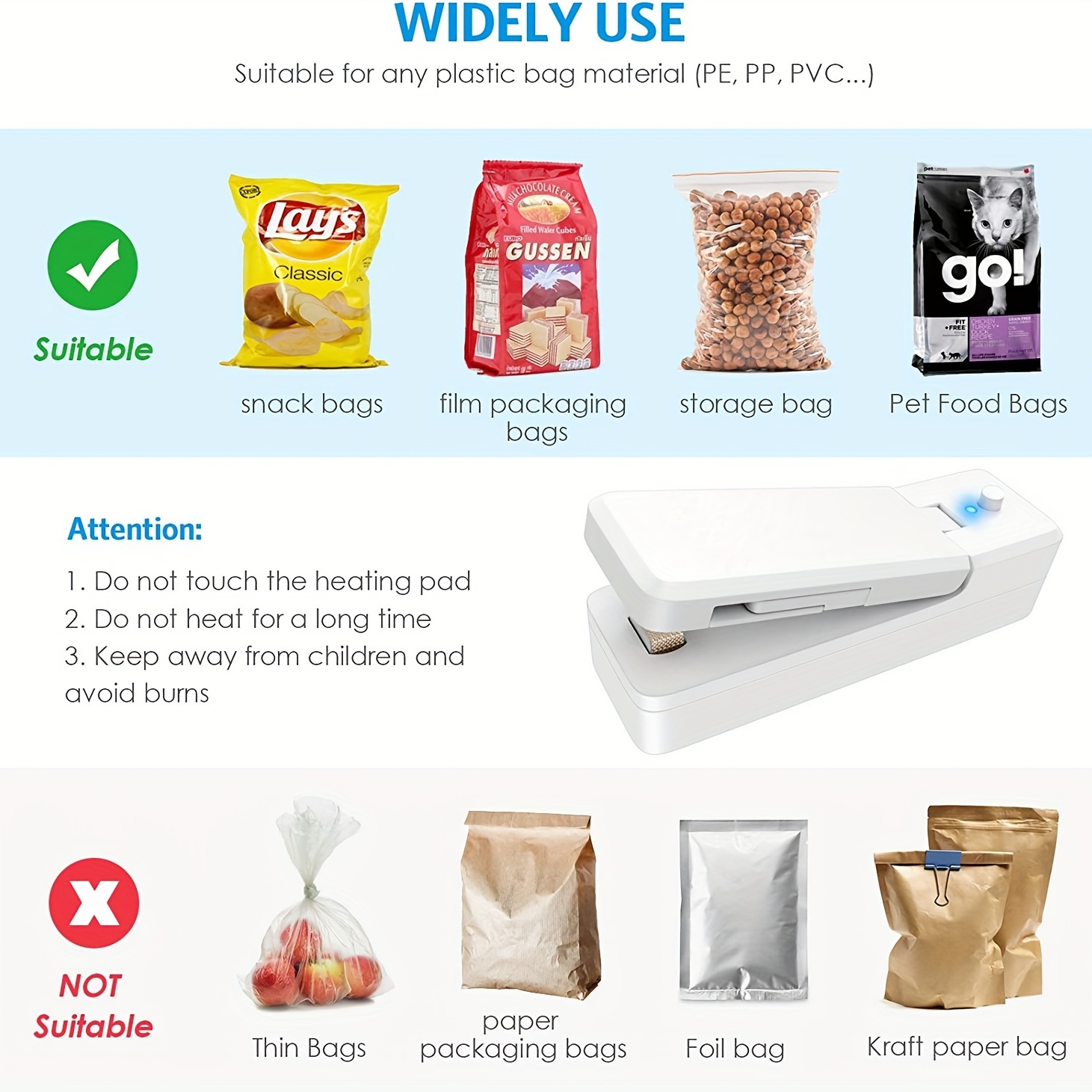 Mini Bag Sealer Rechargeable Portable Handheld Heat Vacuum Temu