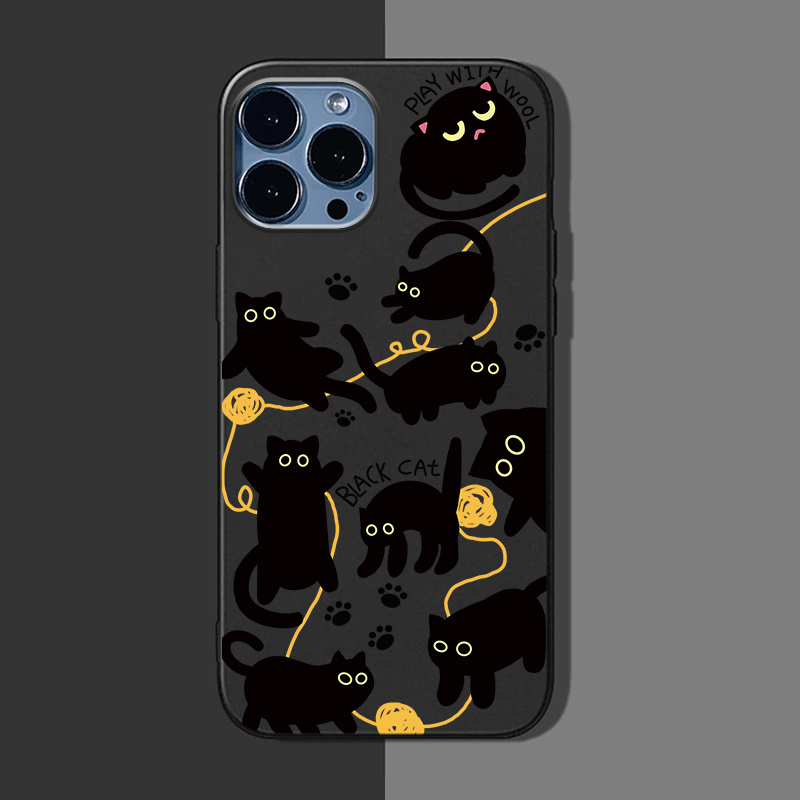 

Cat Pattern Print Protective Phone Case High Quality Protective Phone Case For Iphone 14 13 12 11 Xs Xr X 7 8 6s Mini Plus Pro Max Se Gift For Birthday/easter/boy/girlfriend