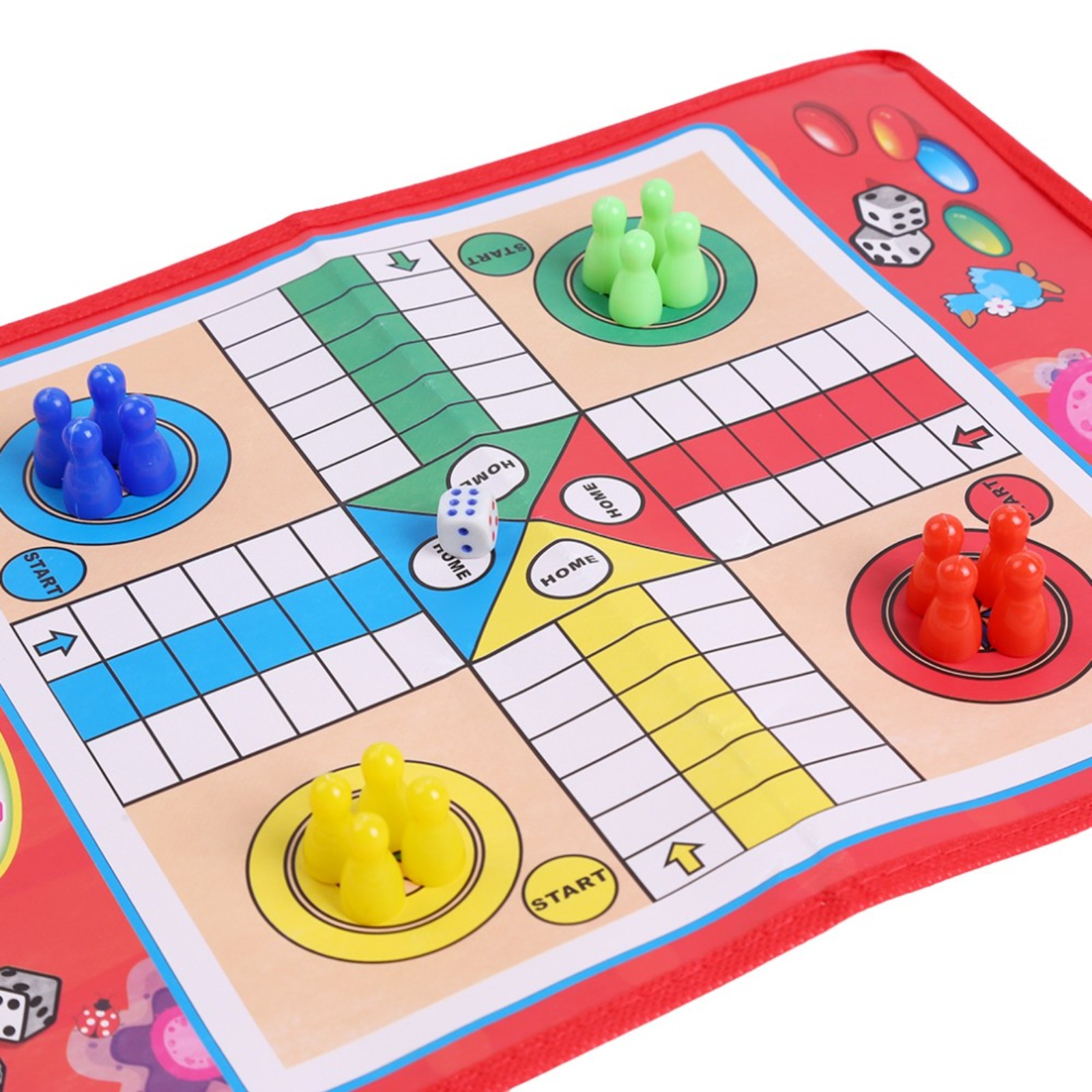 RPS PREMIUM QUALITY Wood / Plastic Kids Board Games- LUDO GOTI SET