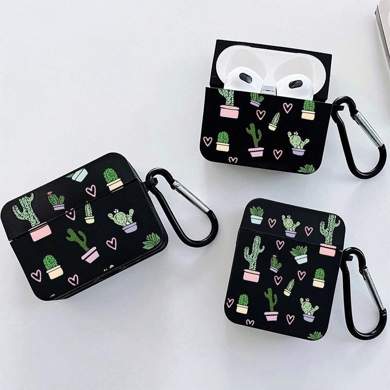 

Cute Cartoon Cactus Graphic Pattern Headphone Case For Airpods 1/2/3/pro (2nd Gen)