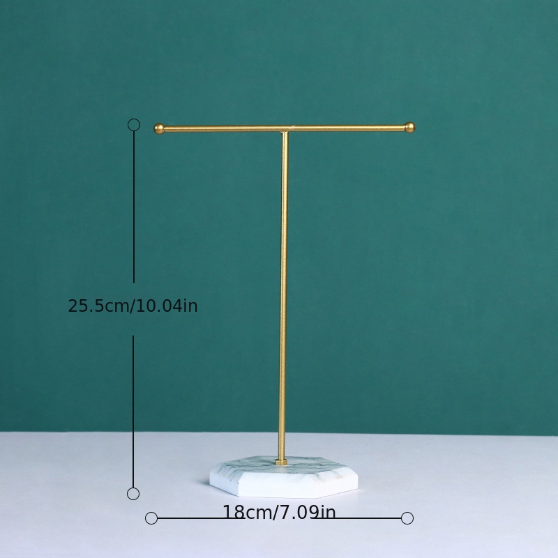 Marble Pattern T-Shaped Earring Display Stand