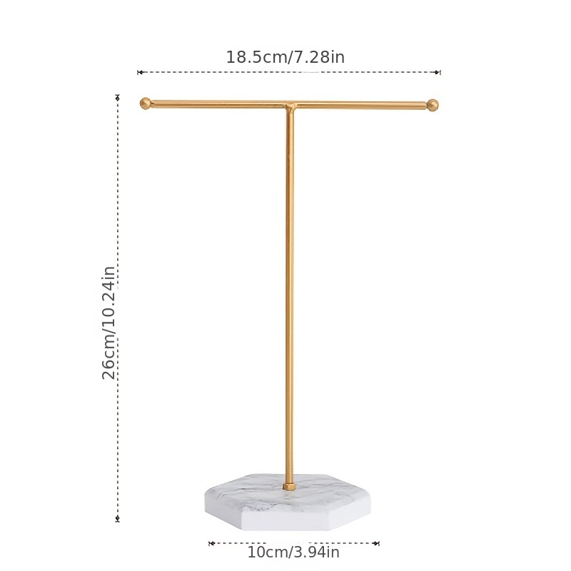 Marble Pattern T-Shaped Earring Display Stand